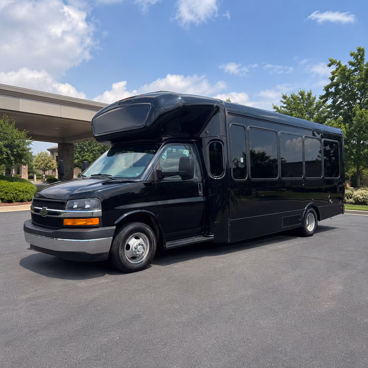 Fort Worth Wedding Transportation party bus exterior