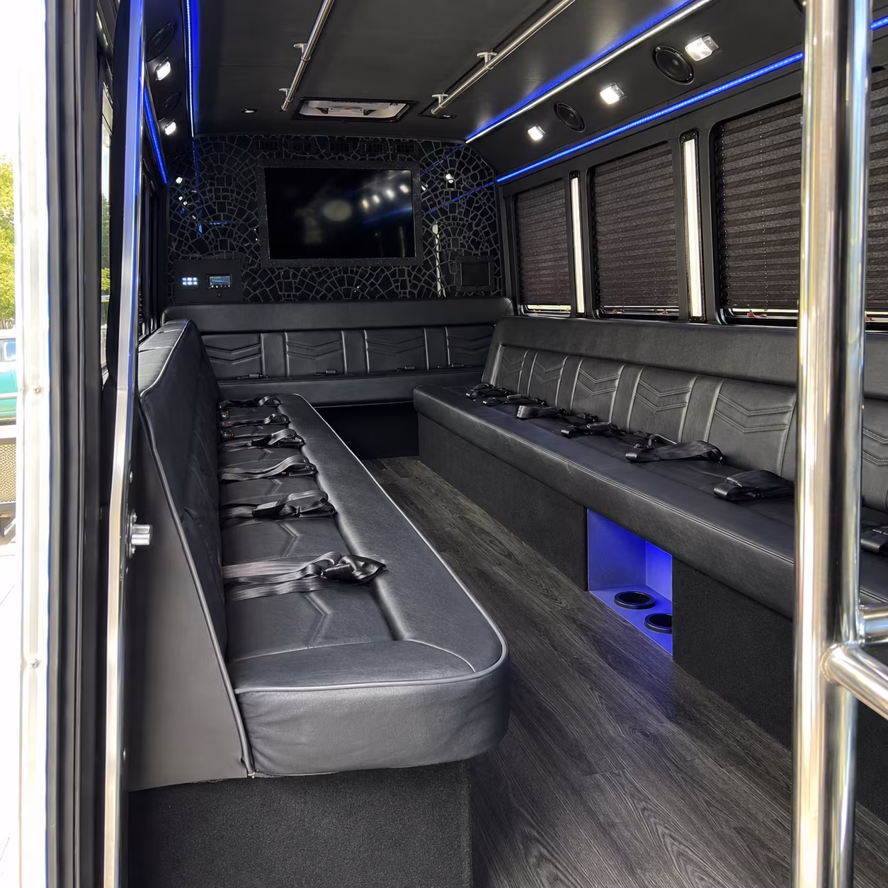 Fort Worth Wedding Transportation party bus exterior