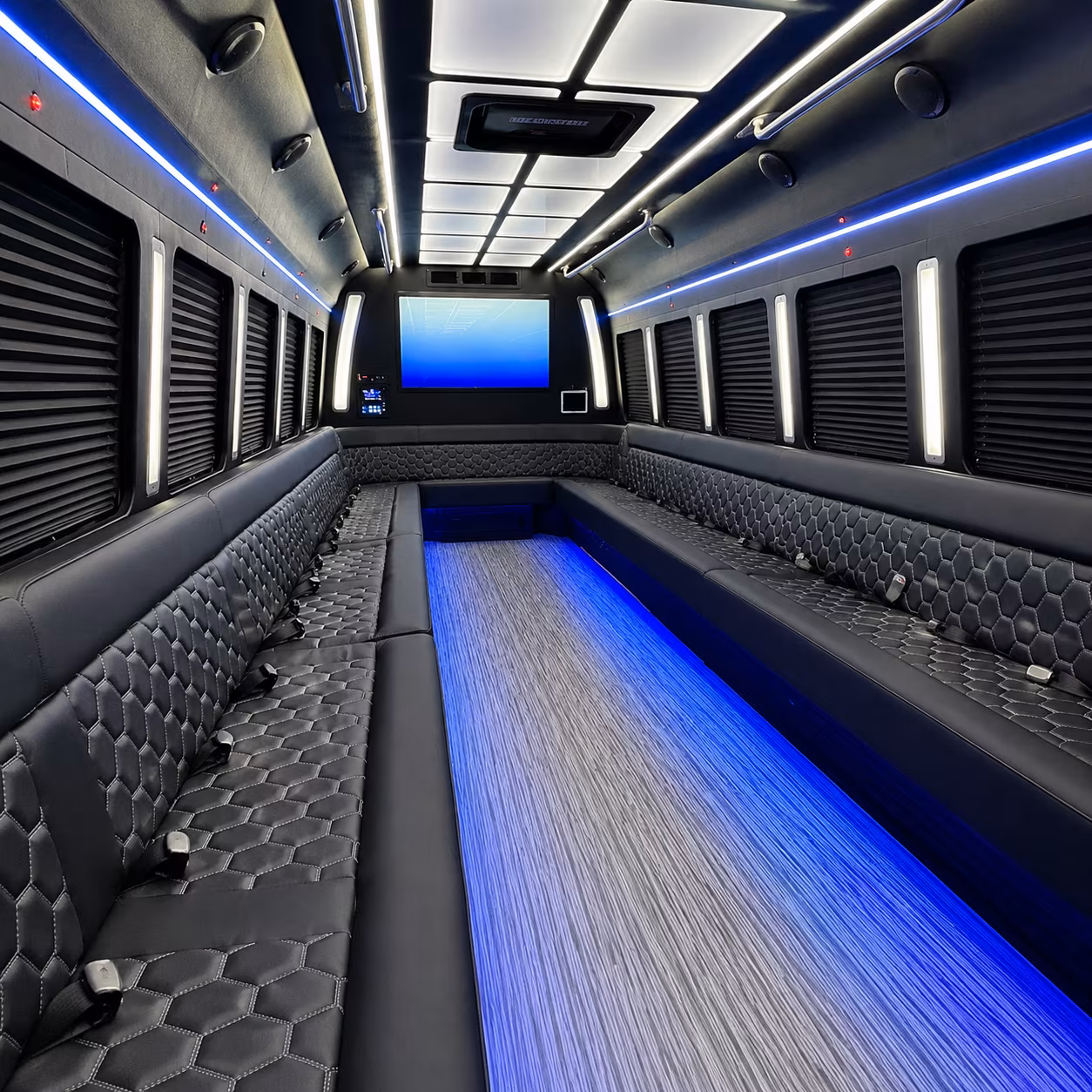 Fort Worth Wedding Transportation party bus exterior