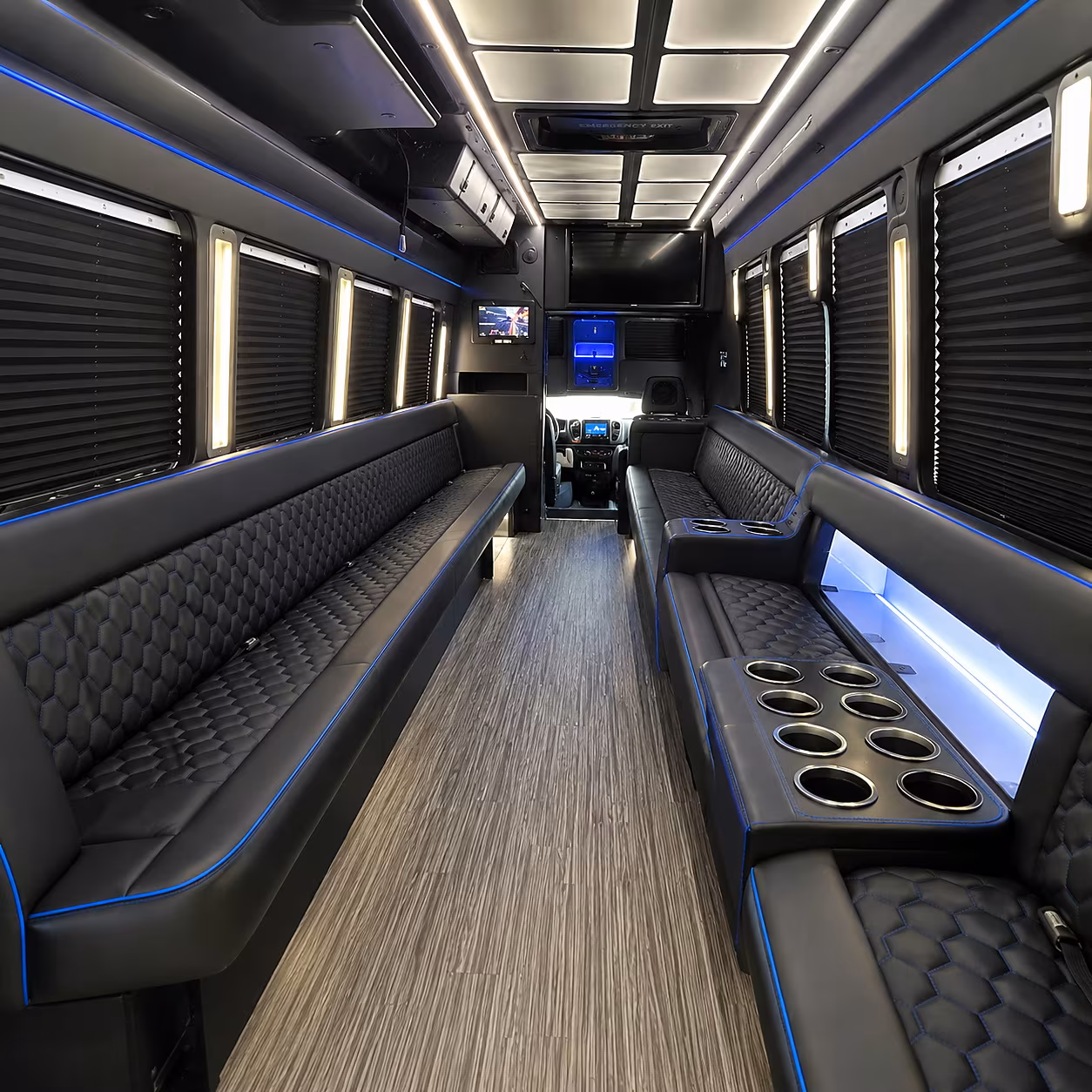 Fort Worth Winery Tour & Pub Crawl Transportation party bus interior